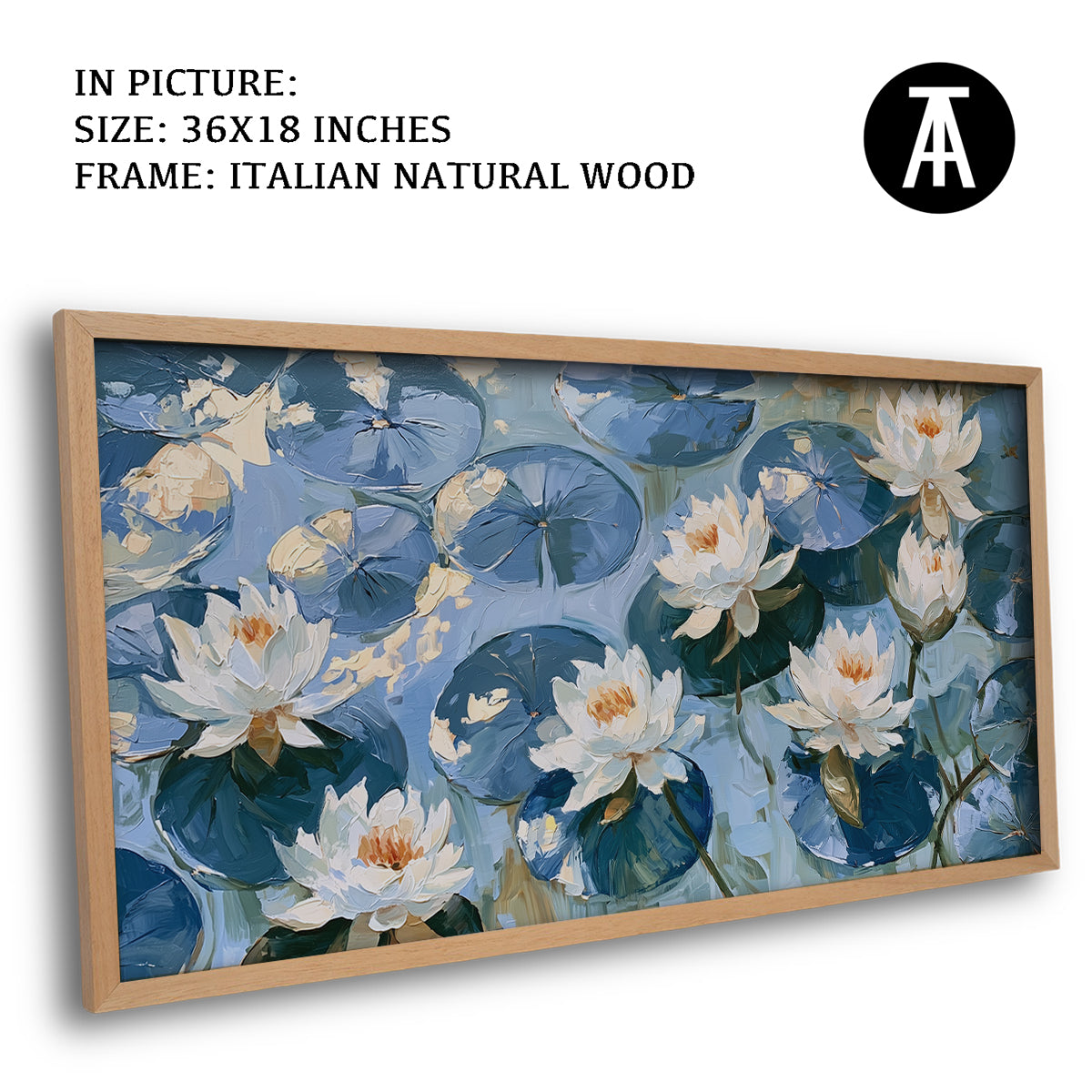 Artwork in Natural Wood Frame