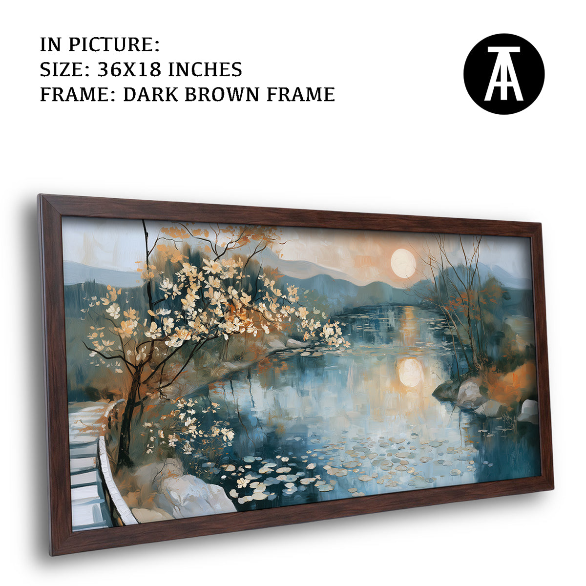 Artwork in Dark Brown Frame