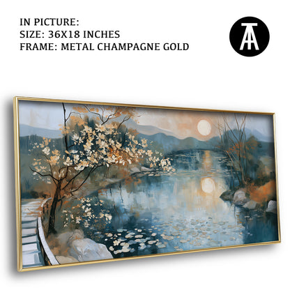 Artwork in Metal Champagne Gold Frame