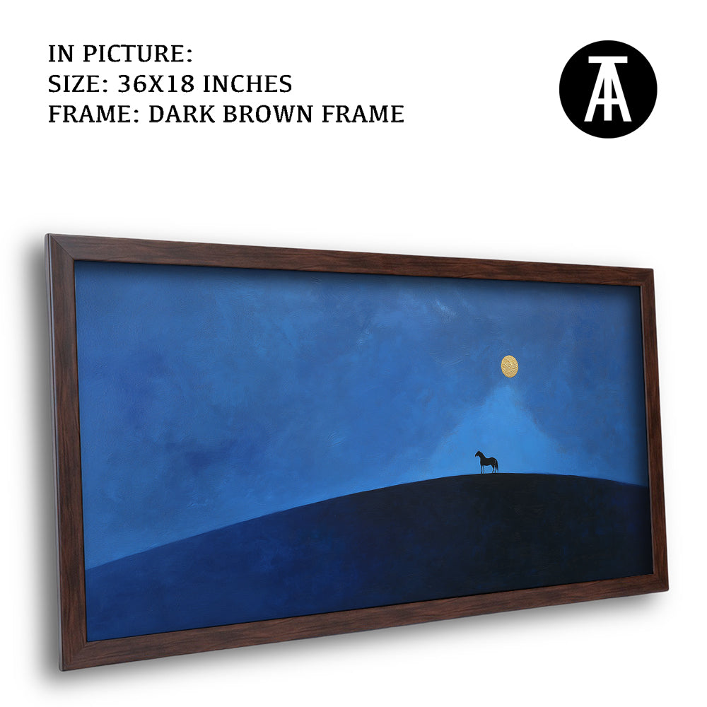 Artwork in Dark Brown Frame