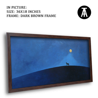 Artwork in Dark Brown Frame