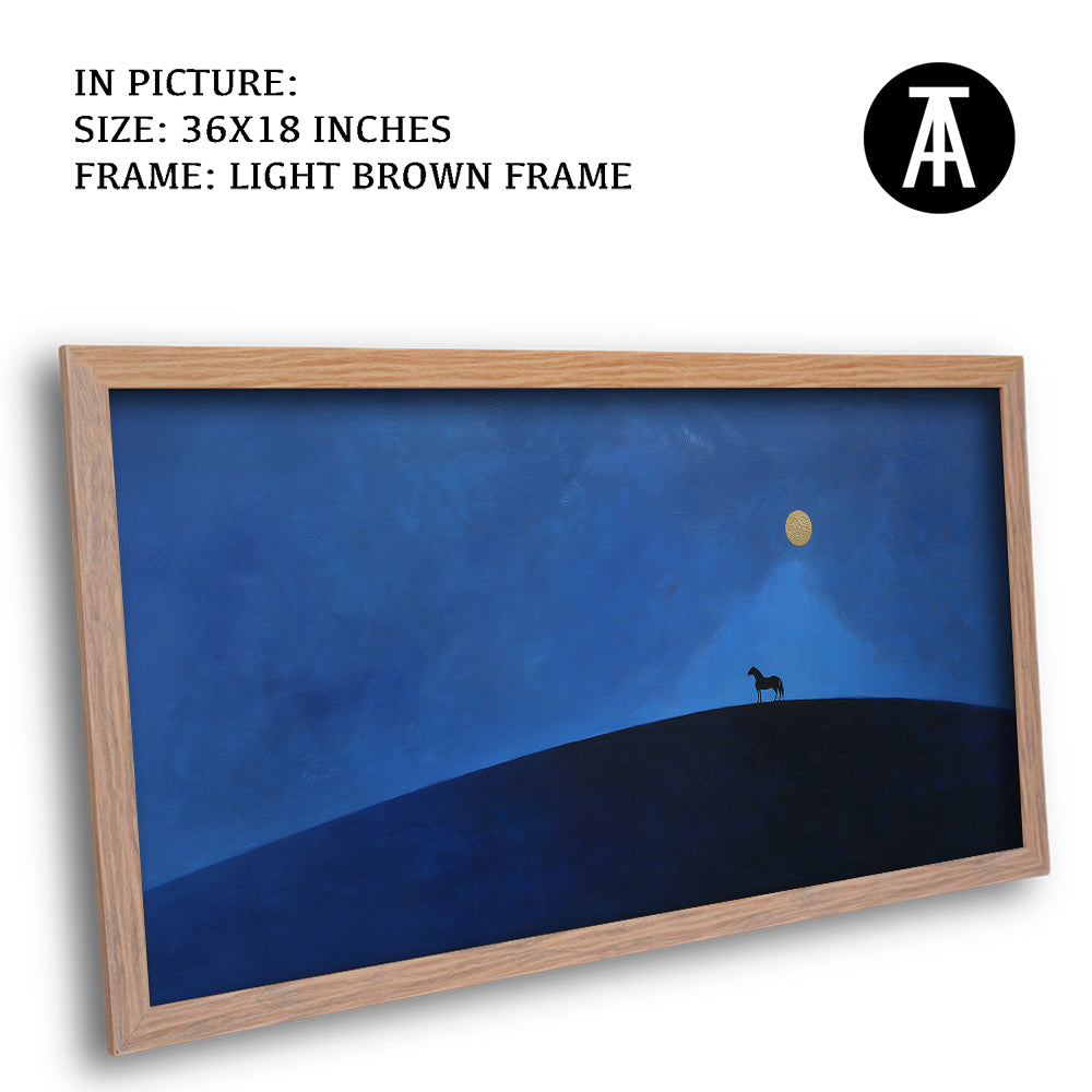 Artwork in Light Brown Frame
