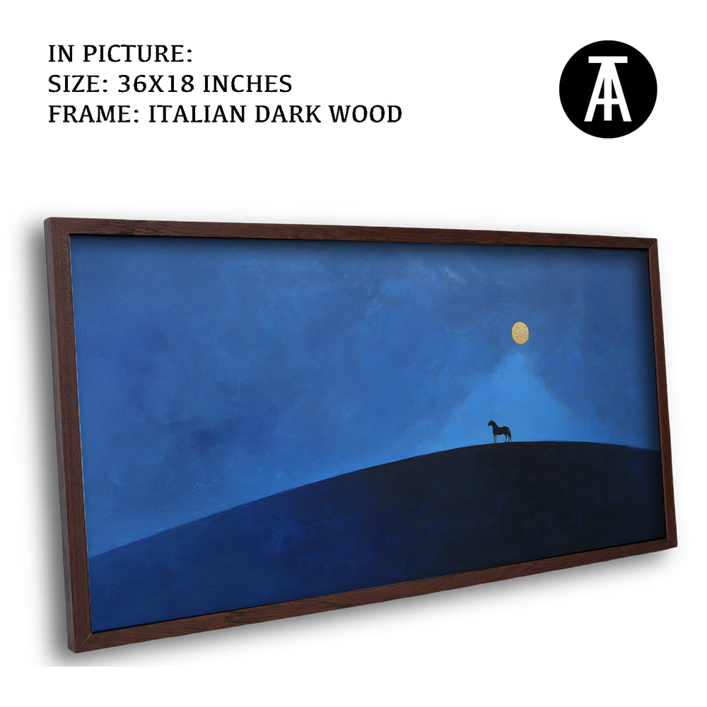 Artwork in Dark Wood Frame