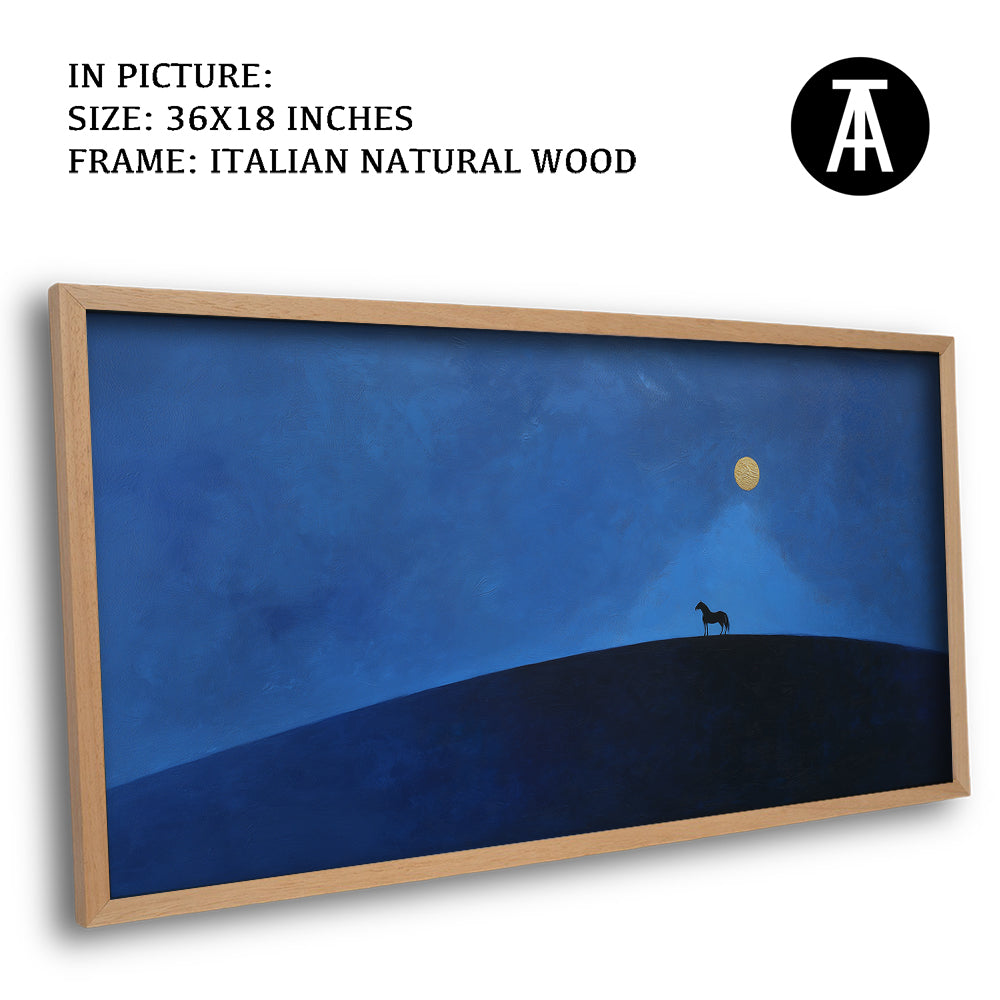 Artwork in Natural Wood Frame