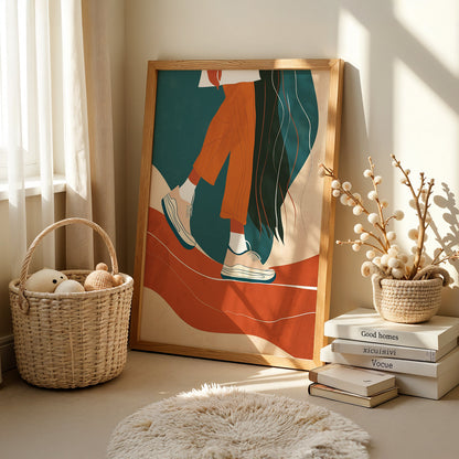 Boho Art Painting in a Lifestyle Setting