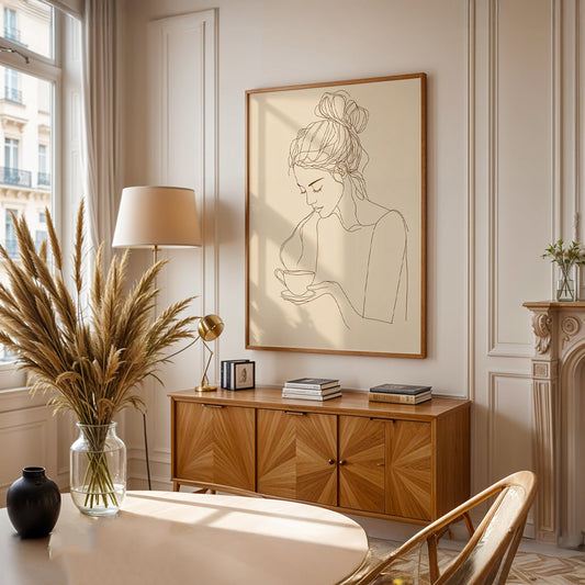 Minimalist Painting in a Lifestyle Setting