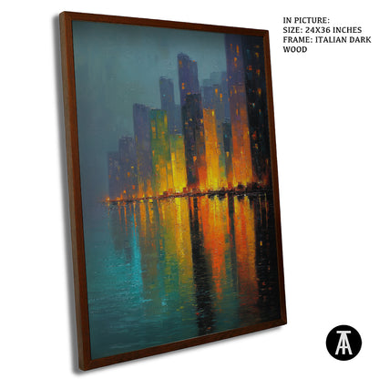 Artwork in Dark Wood Frame