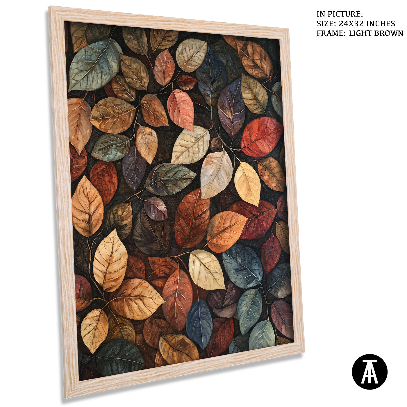 Artwork in Dark Brown Frame