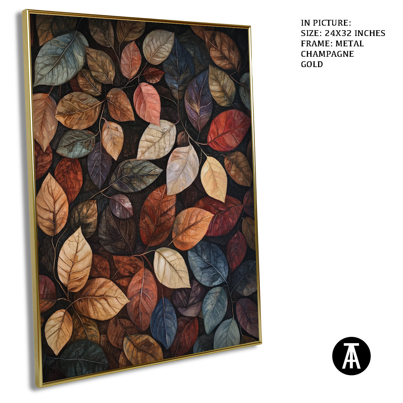 Artwork in Light Brown Frame