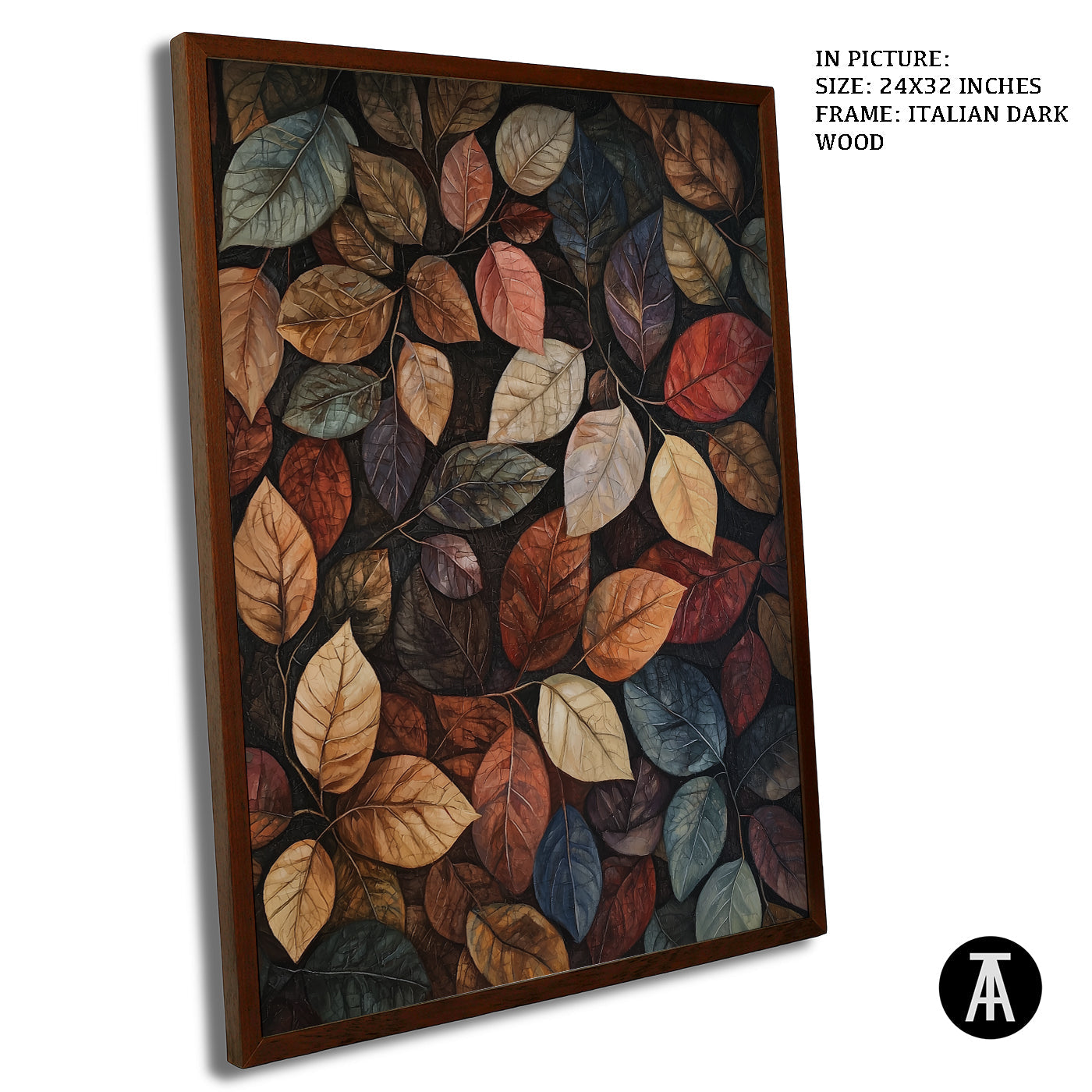 Artwork in Dark Wood Frame