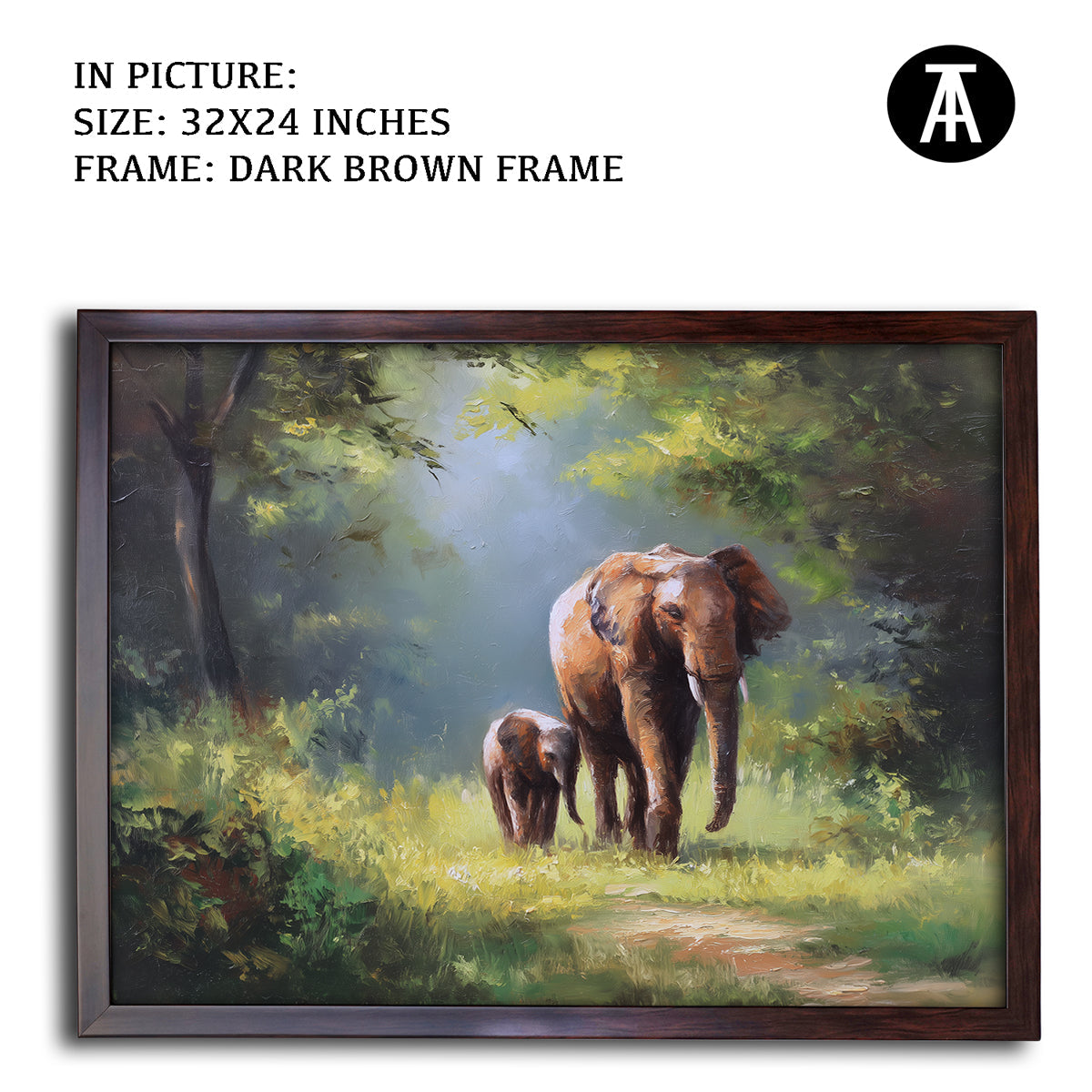 Artwork in Metal Champagne Gold Frame