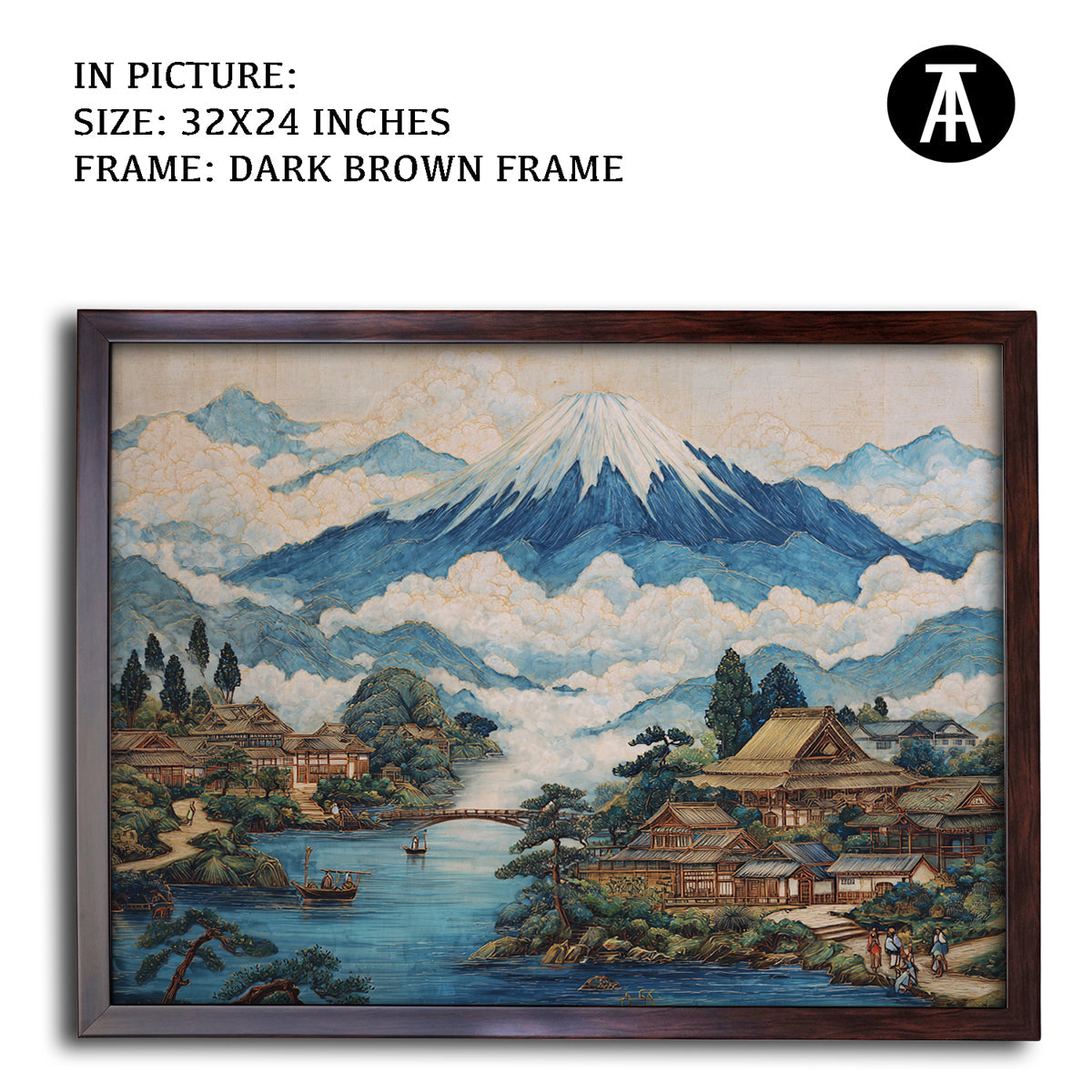 Artwork in Metal Champagne Gold Frame