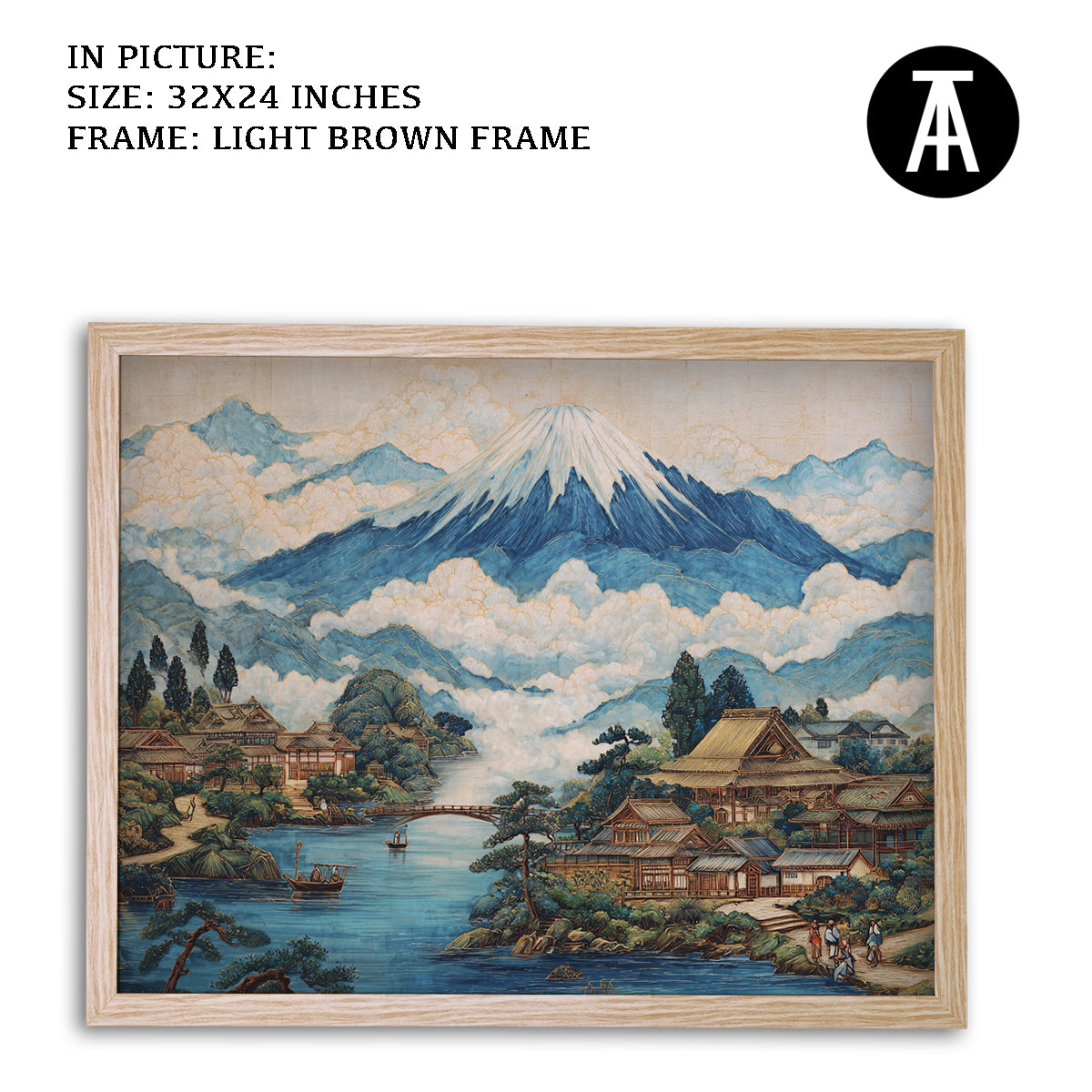 Artwork in Dark Brown Frame