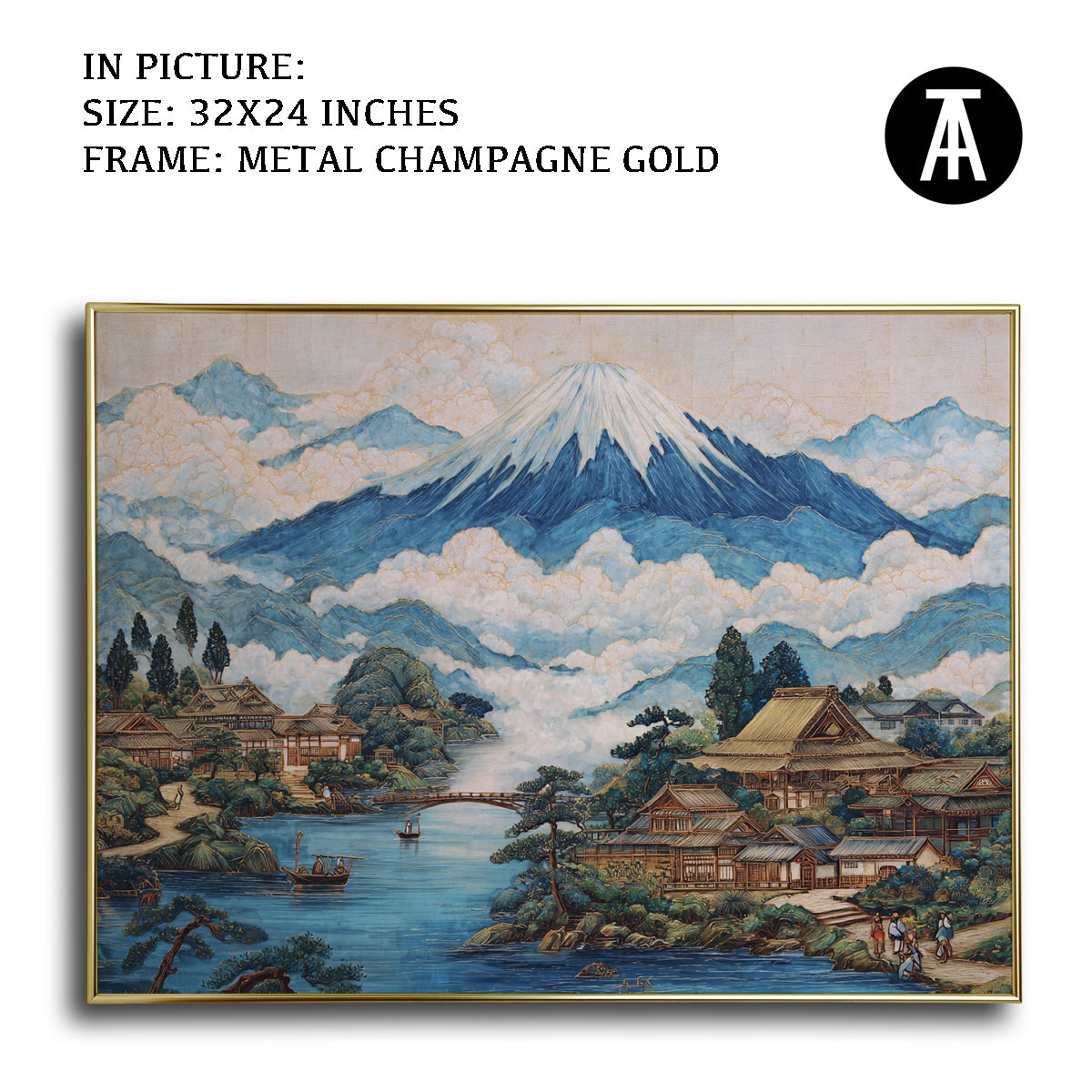 Artwork in Light Brown Frame