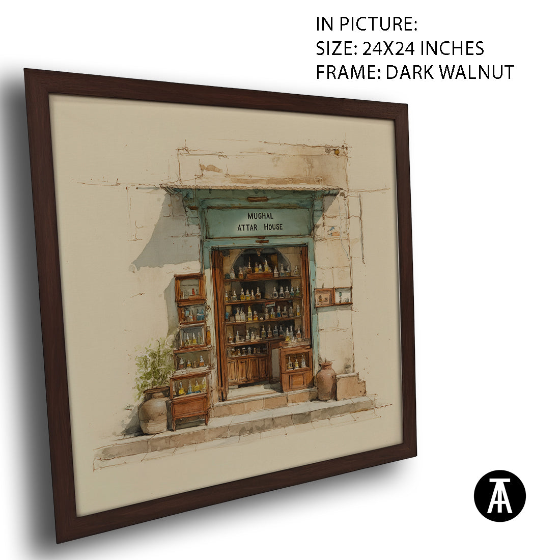 Artwork in Dark Walnut Frame