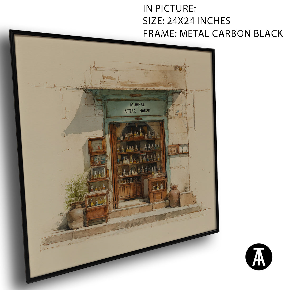 Artwork in Carbon Black Meta Frame