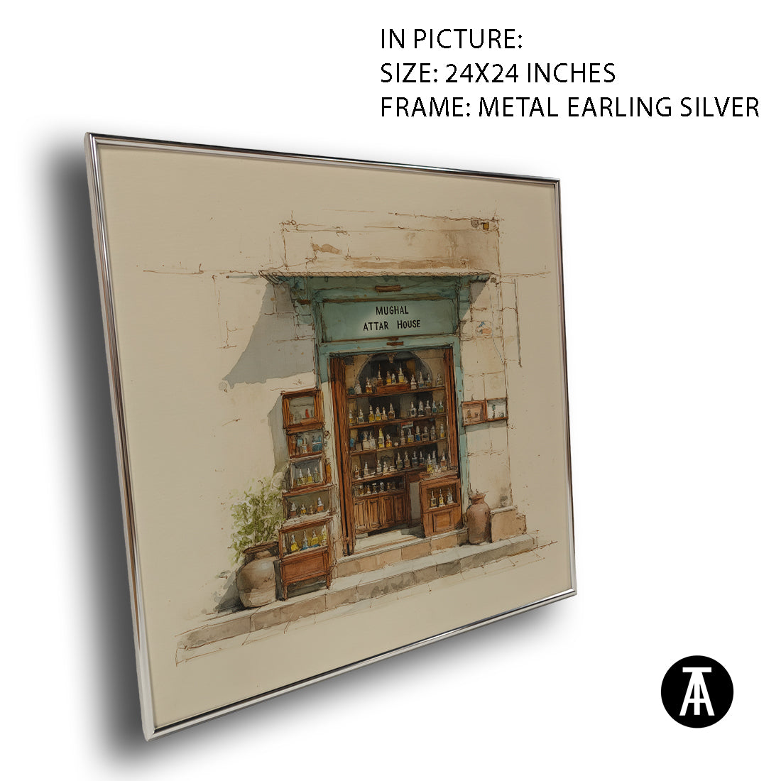 Artwork in Metal Earling Silver Frame