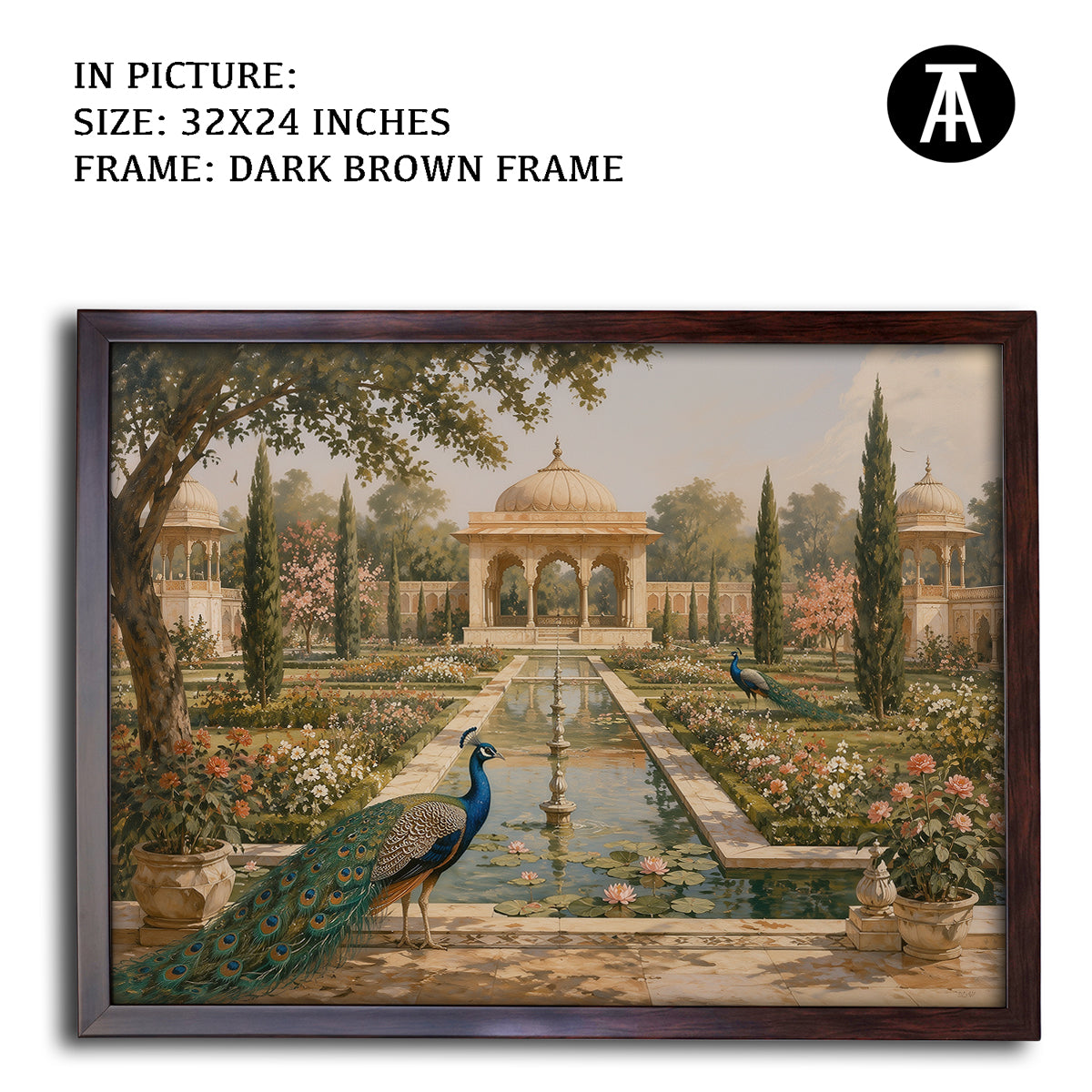 Artwork in Dark Brown Frame