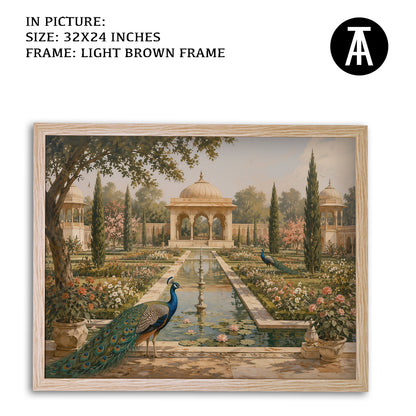 Artwork in Light Brown Frame