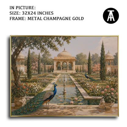Artwork in Metal Champagne Gold Frame