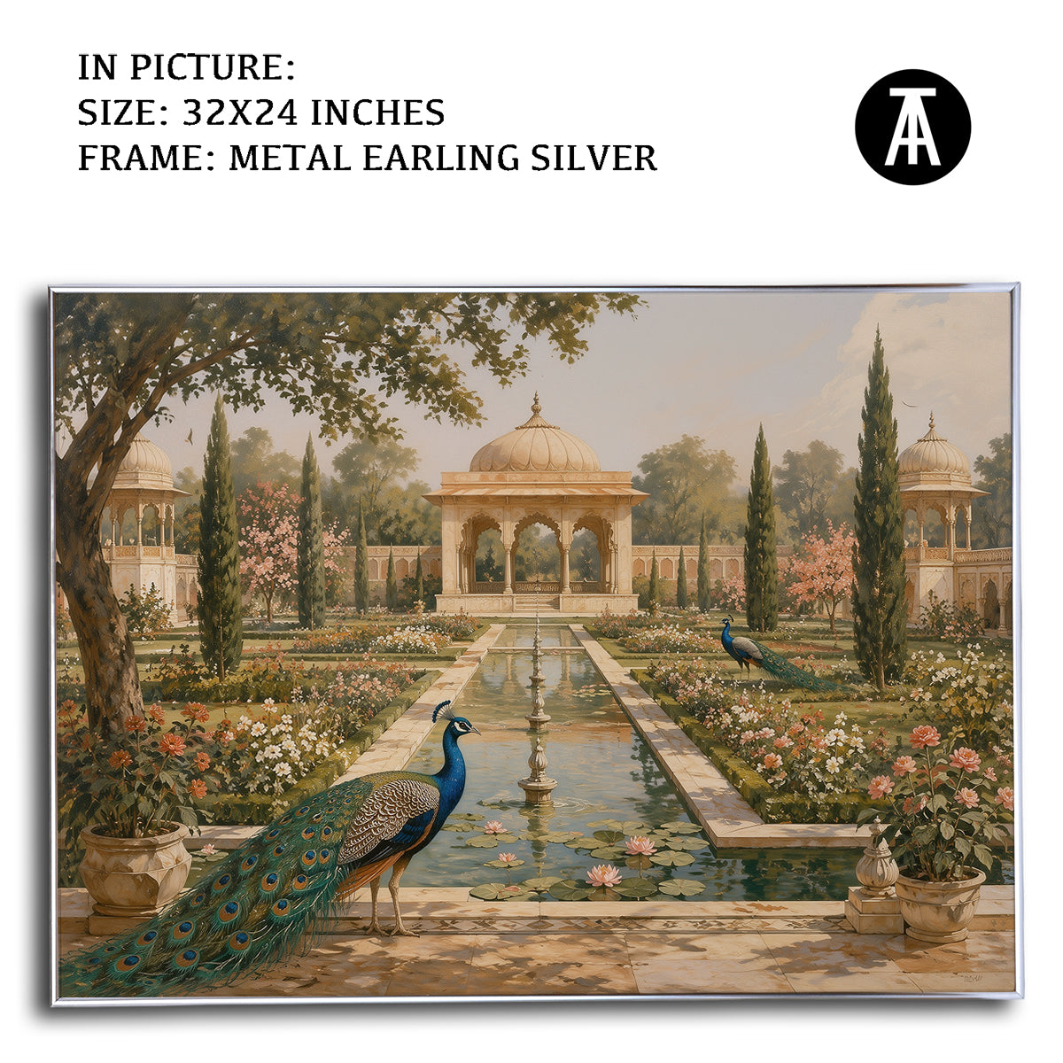 Artwork in Metal Earling Silver Frame