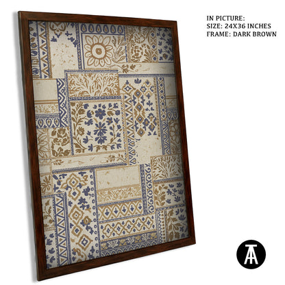 Artwork in Dark Brown Frame