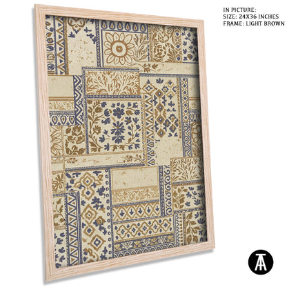 Artwork in Light Brown Frame