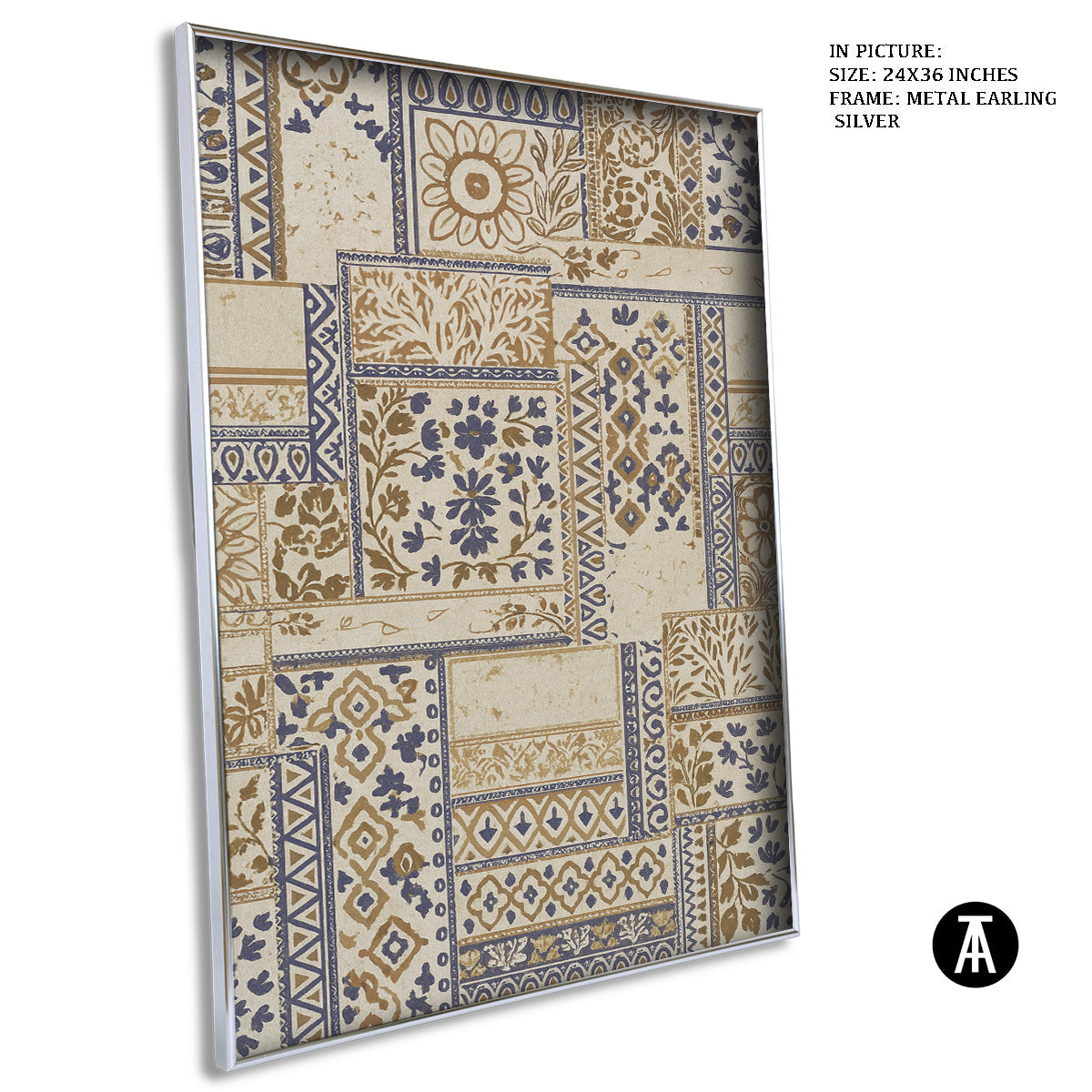 Artwork in Metal Earling Silver Frame