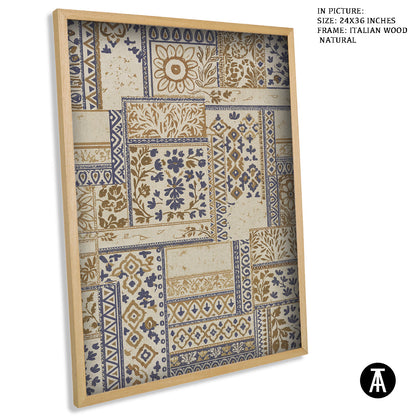 Artwork in Natural Wood Frame