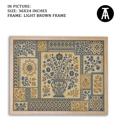 Artwork in Light Brown Frame