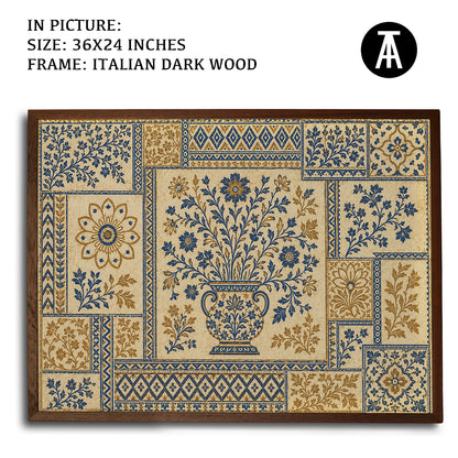 Artwork in Dark Wood Frame