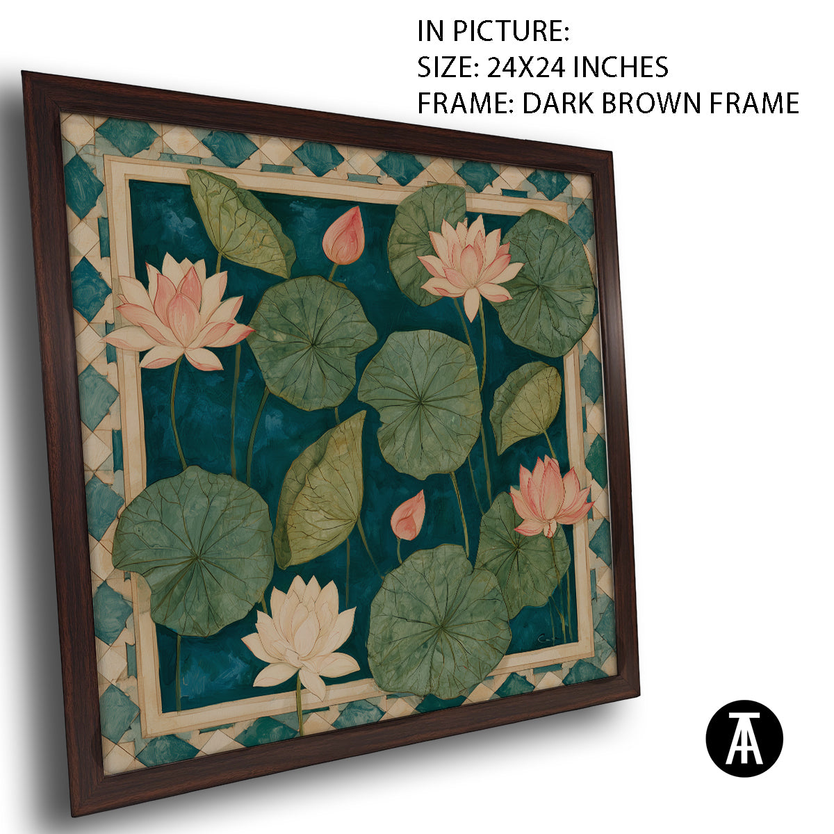 Artwork in Dark Brown Frame