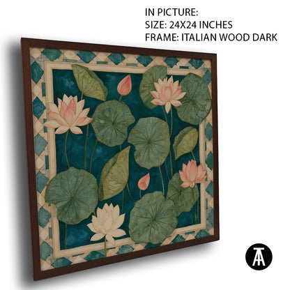 Artwork in Dark Wood Frame