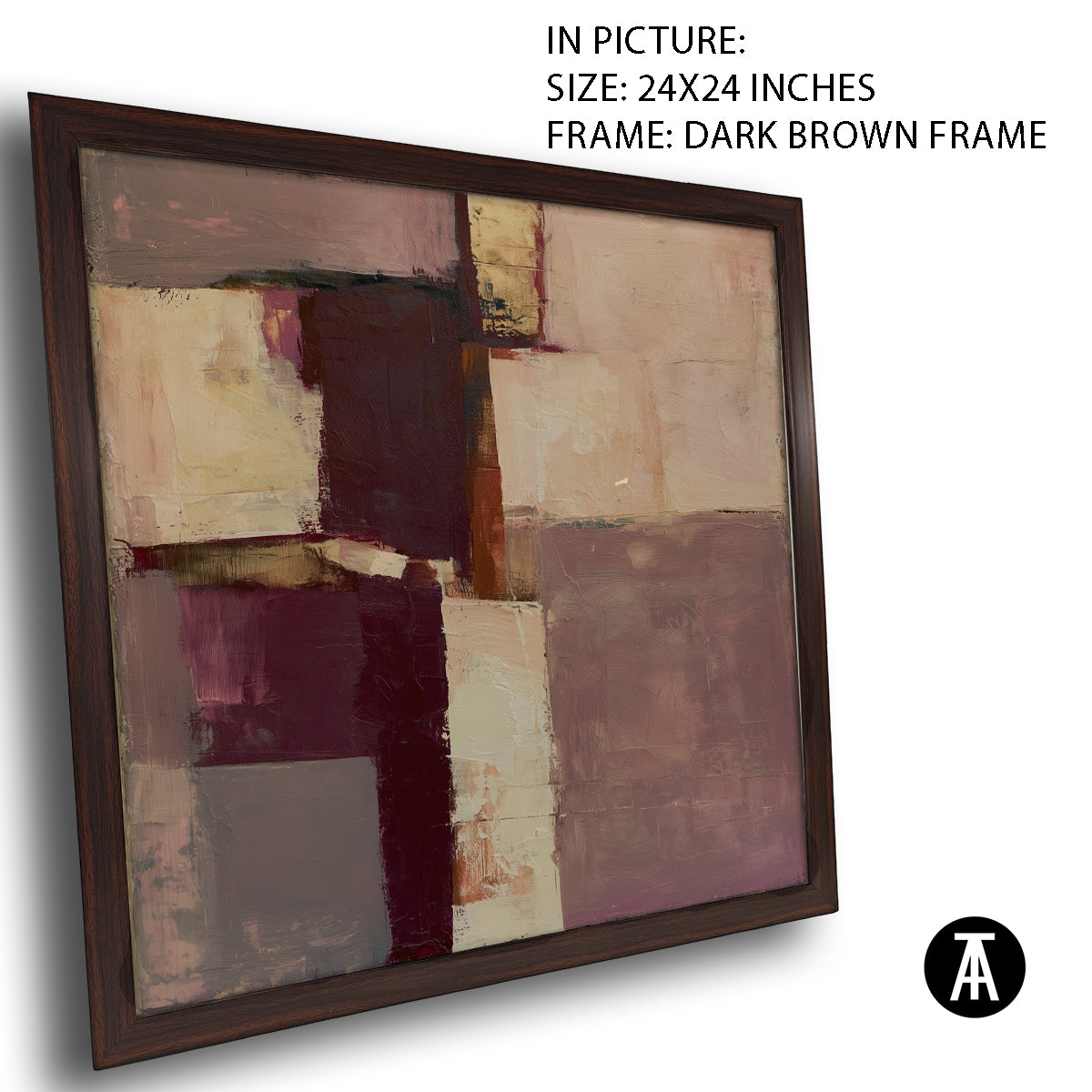 Artwork in Dark Brown Frame