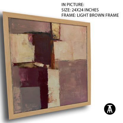 Artwork in Light Brown Frame