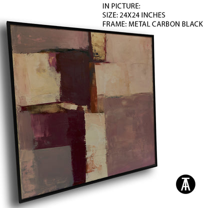 Artwork in Carbon Black Metal Frame