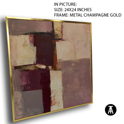 Artwork in Metal Champagne Gold Frame