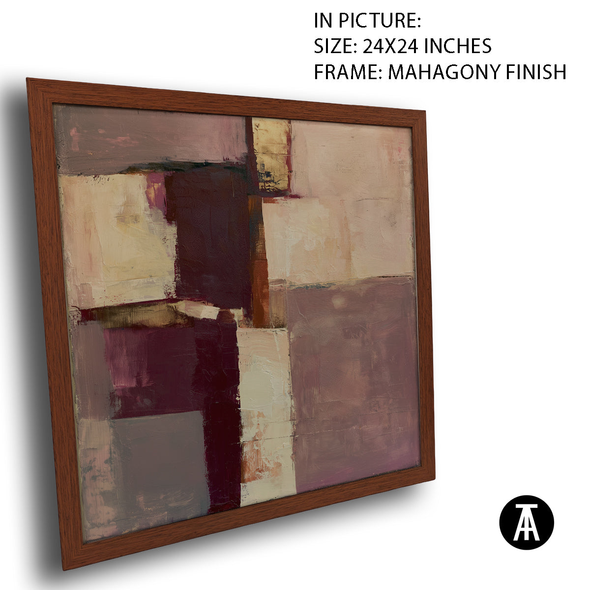 Artwork in Mahogany Finish Frame