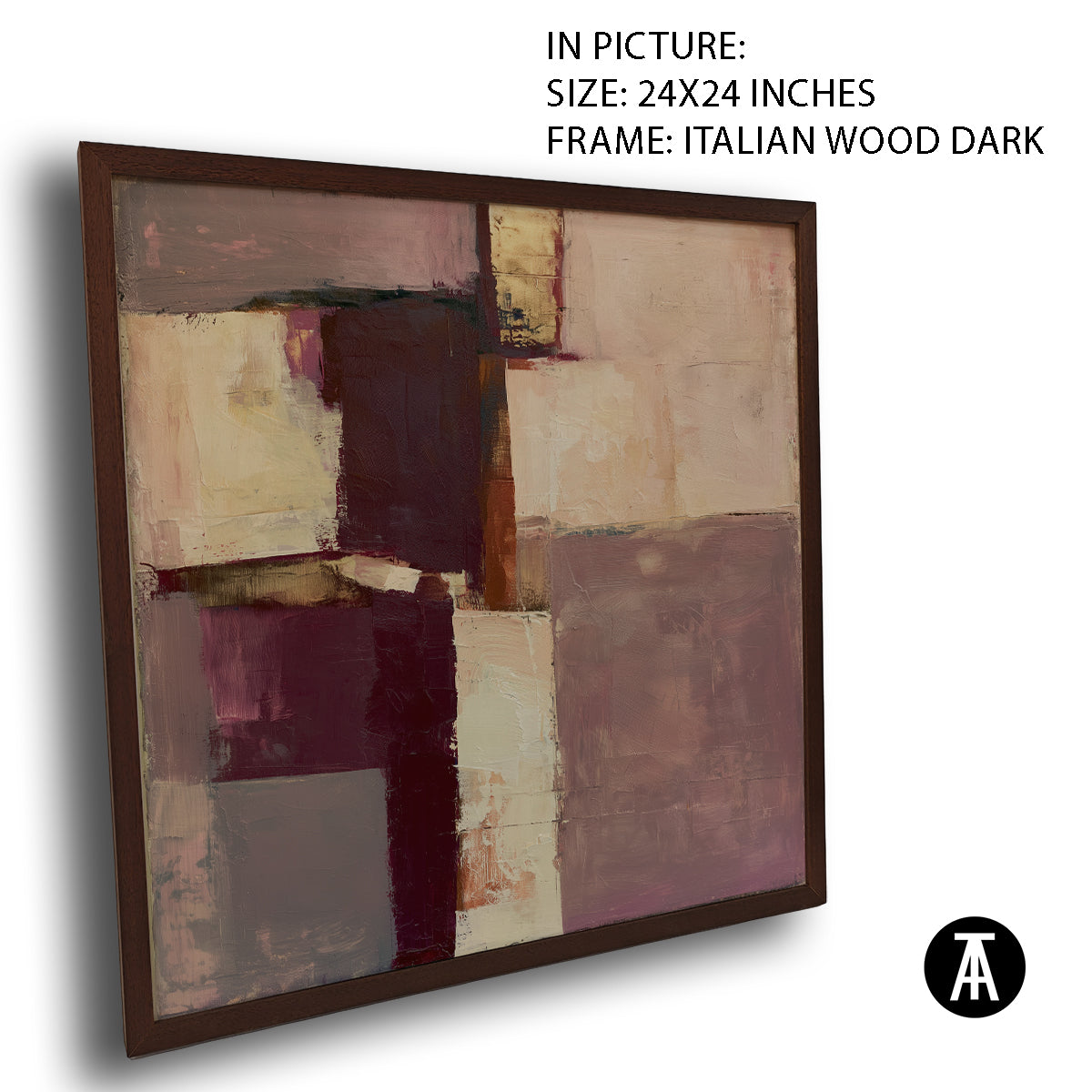 Artwork in Dark Wood Frame