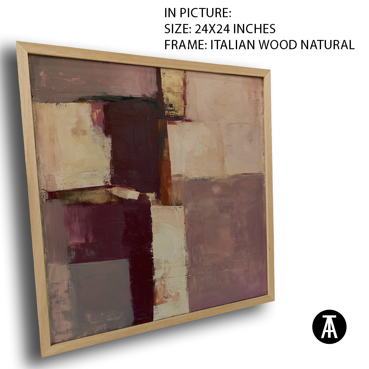 Artwork in Natural Wood Frame
