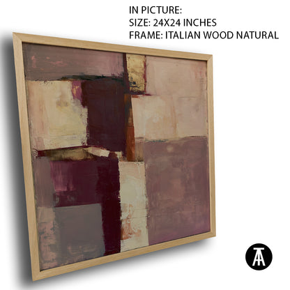 Artwork in Natural Wood Frame