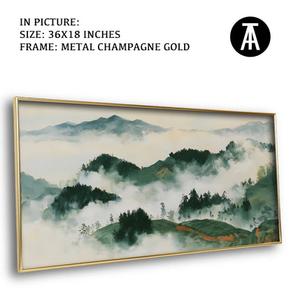 Artwork in Metal Champagne Gold Frame