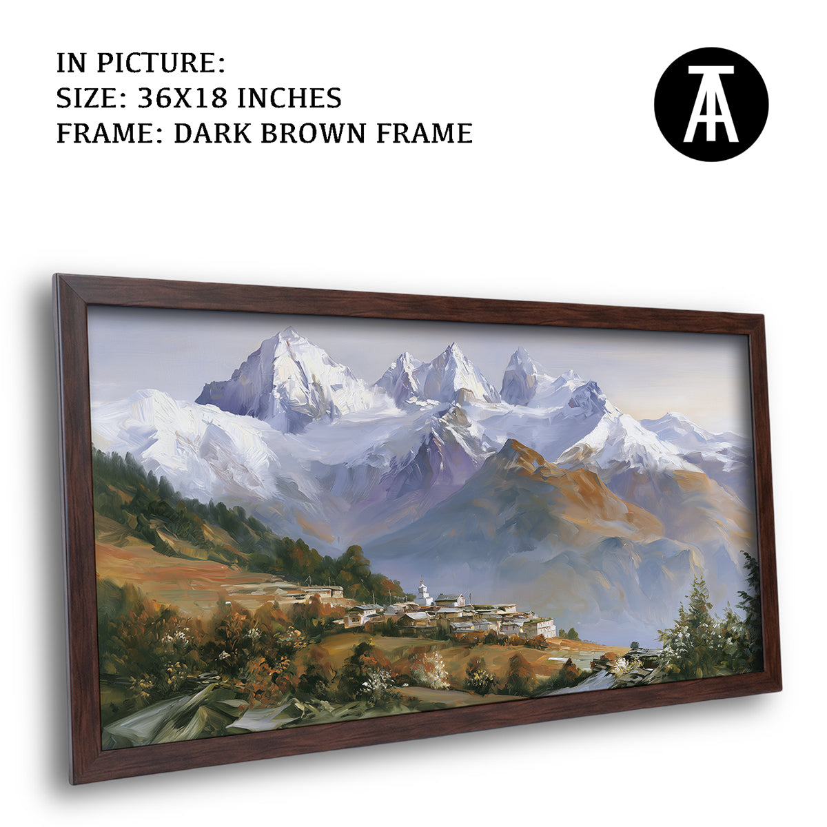 Artwork in Dark Brown Frame
