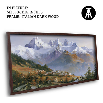 Artwork in Dark Wood Frame
