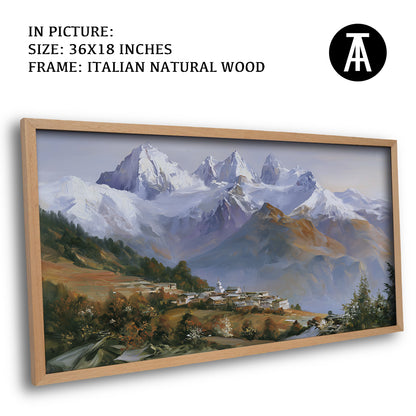 Artwork in Natural Wood Frame