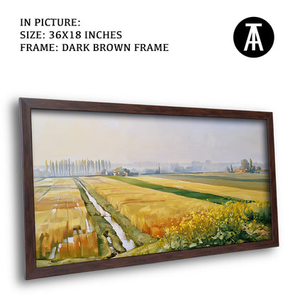 Artwork in Dark Brown Frame