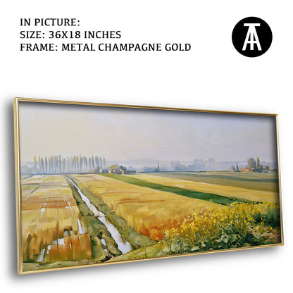 Artwork in Metal Champagne Gold Frame
