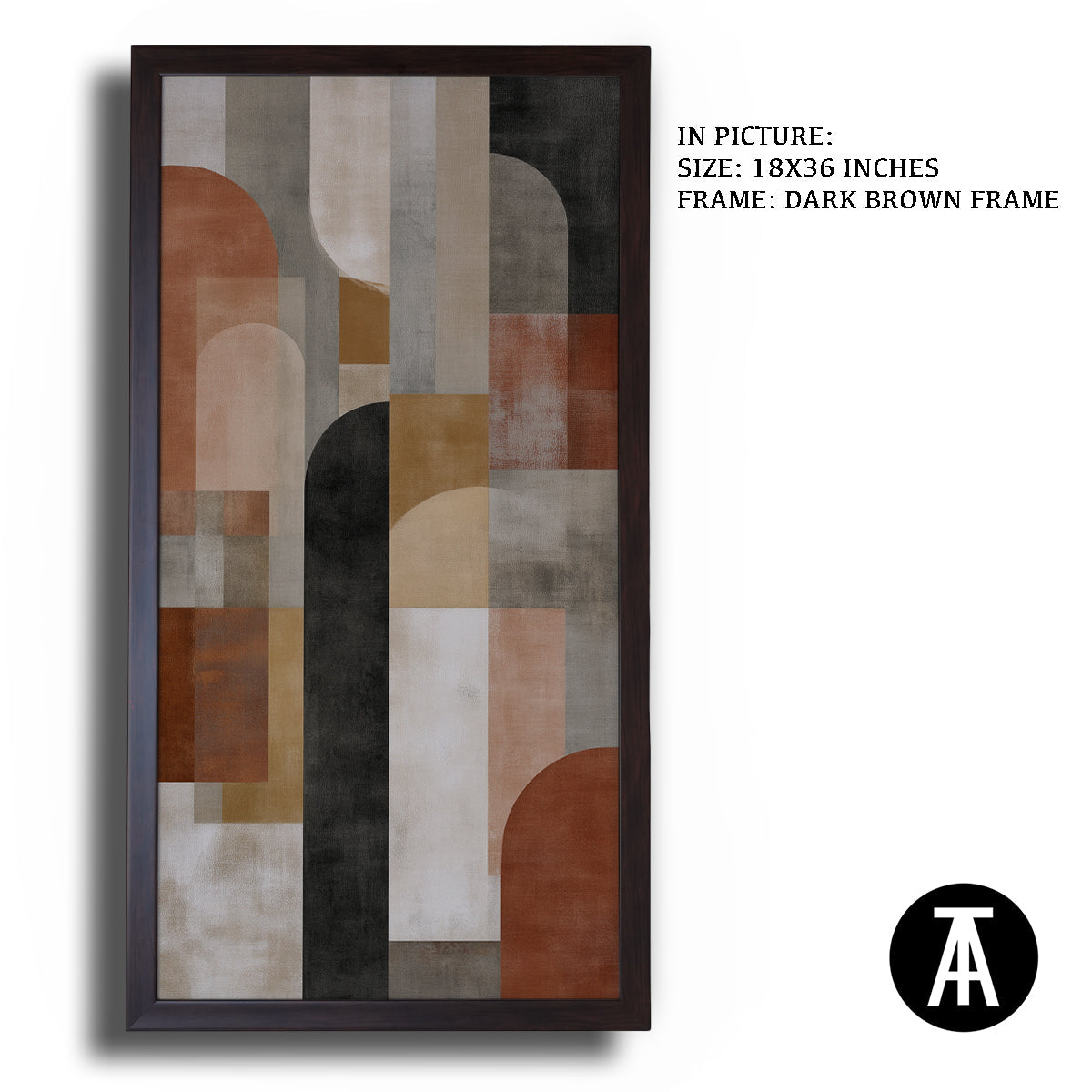 Artwork in Metal Champagne Gold Frame