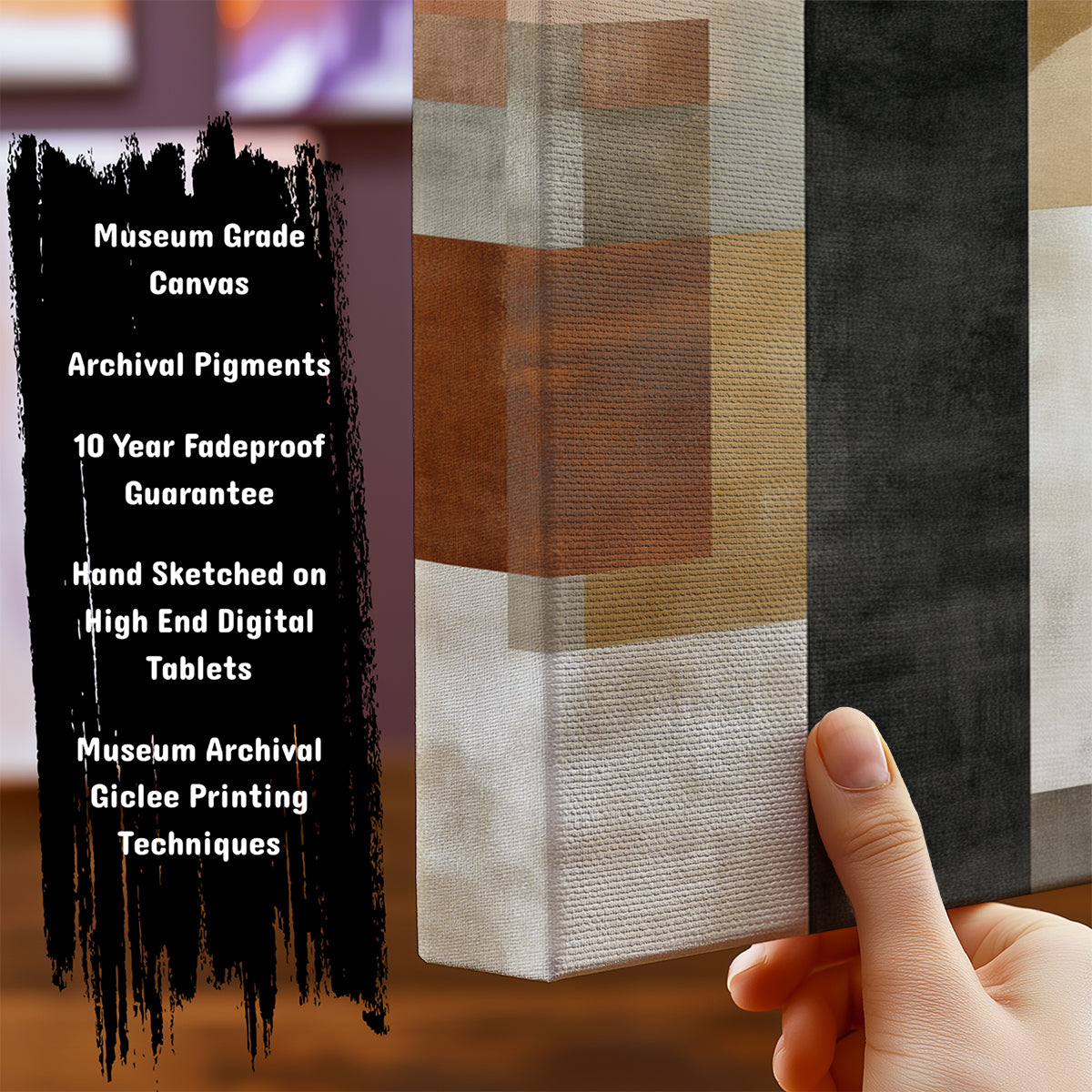 Information about Abstract Canvas Art Print