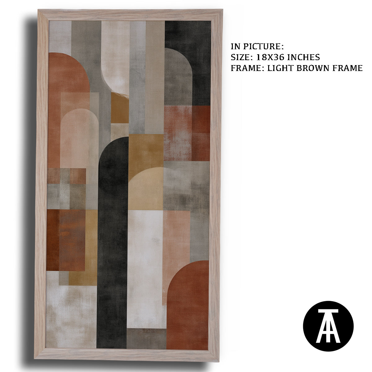 Artwork in Dark Brown Frame